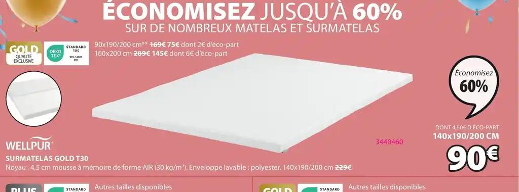 SURMATELAS GOLD T30