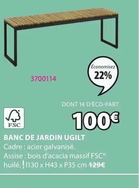 BANC DE JARDIN UGILT