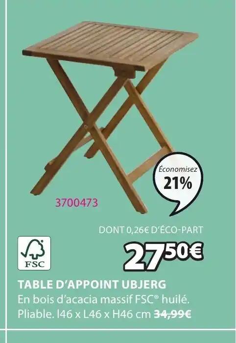 TABLE D'APPOINT UBJERG