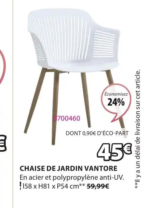 CHAISE DE JARDIN VANTORE