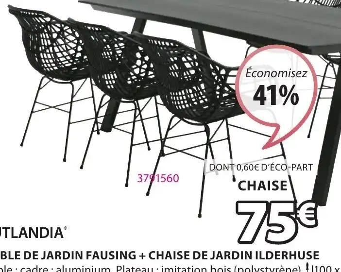 CHAISE DE JARDIN ILDERHUSE