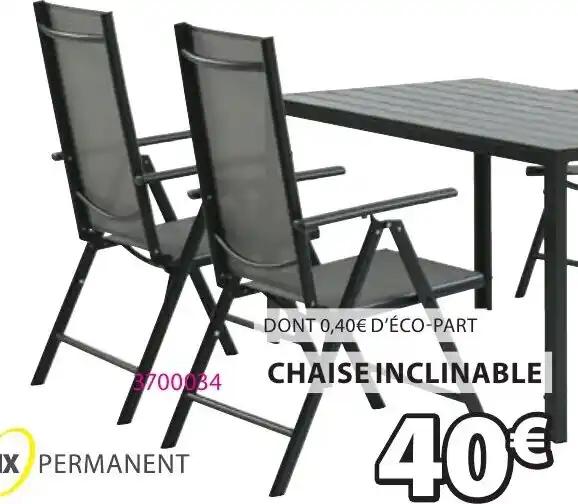 CHAISE INCLINABLE MELLBY