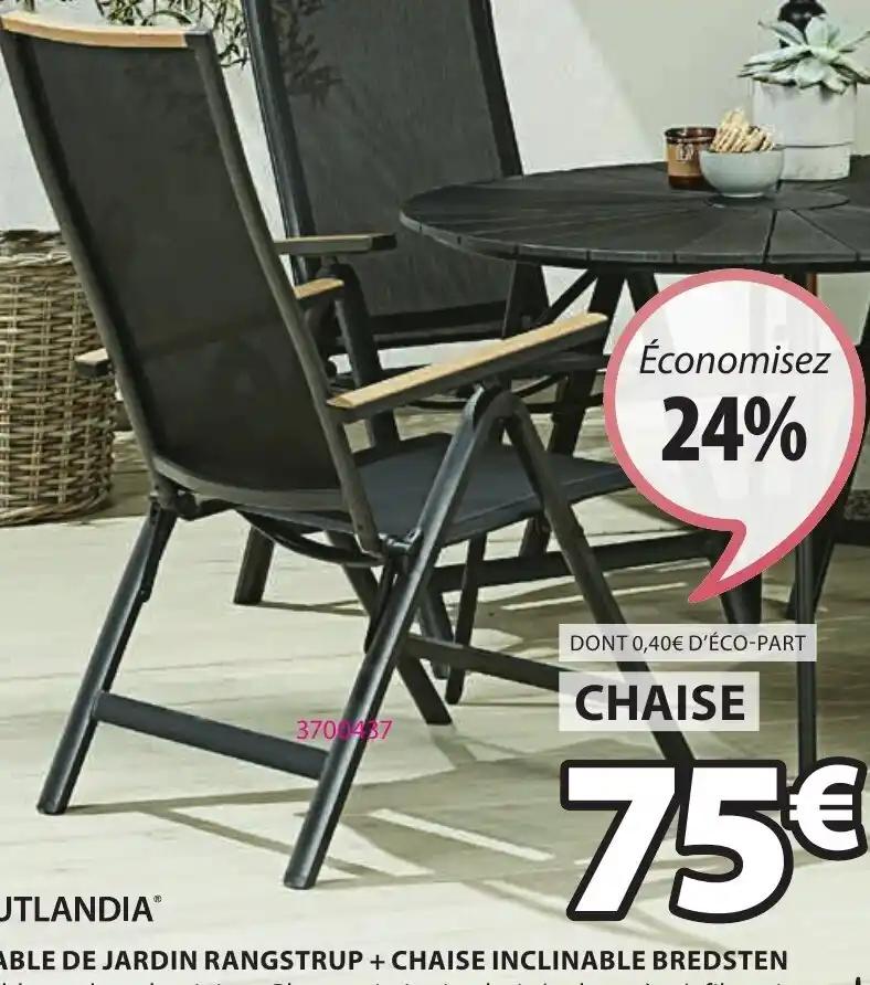 CHAISE INCLINABLE BREDSTEN