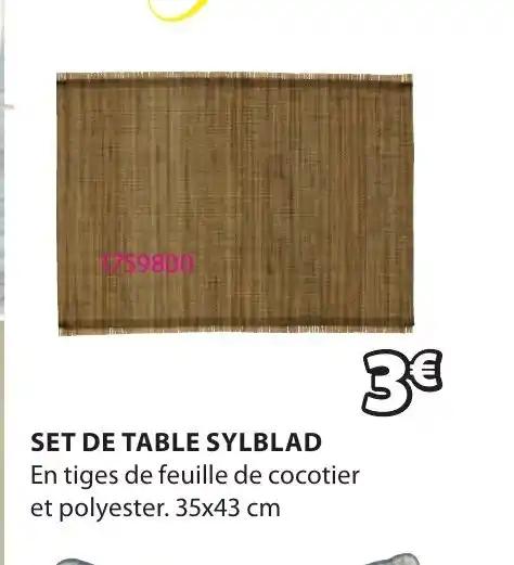 SET DE TABLE SYLBLAD