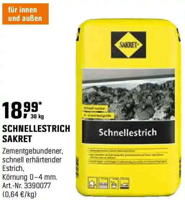 SAKRET SCHNELLESTRICH 30 kg