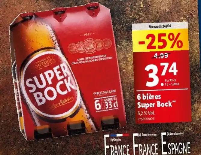 6 bières Super Bock**