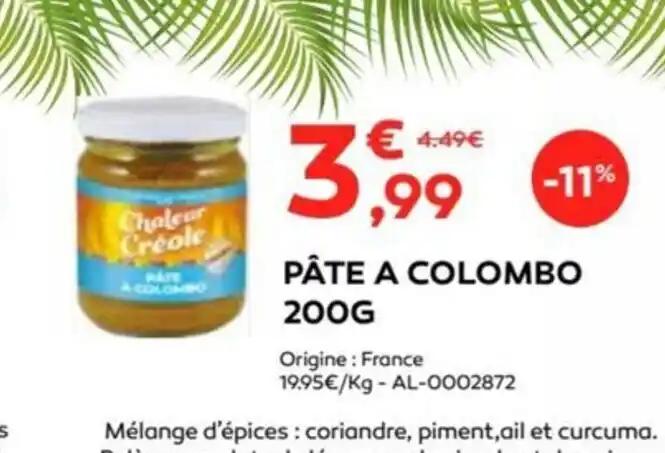 PÂTE A COLOMBO