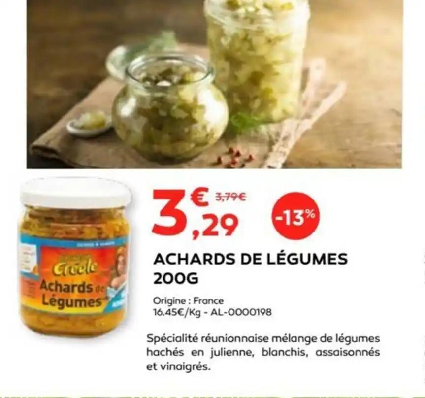 ACHARDS DE LÉGUMES