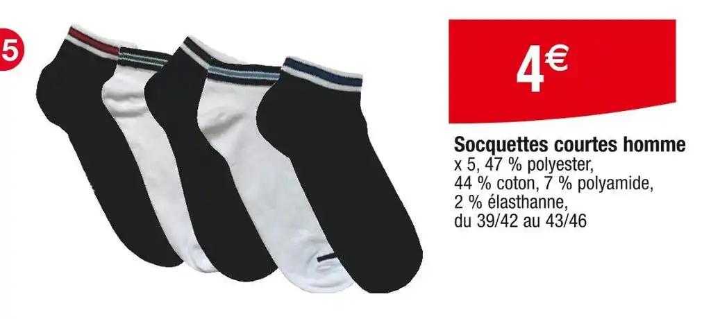 Socquettes courtes homme