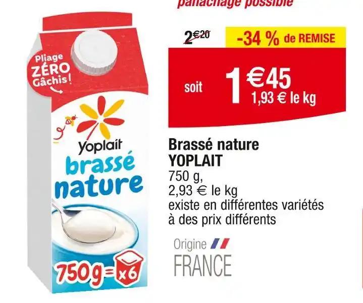 YOPLAIT Brassé nature