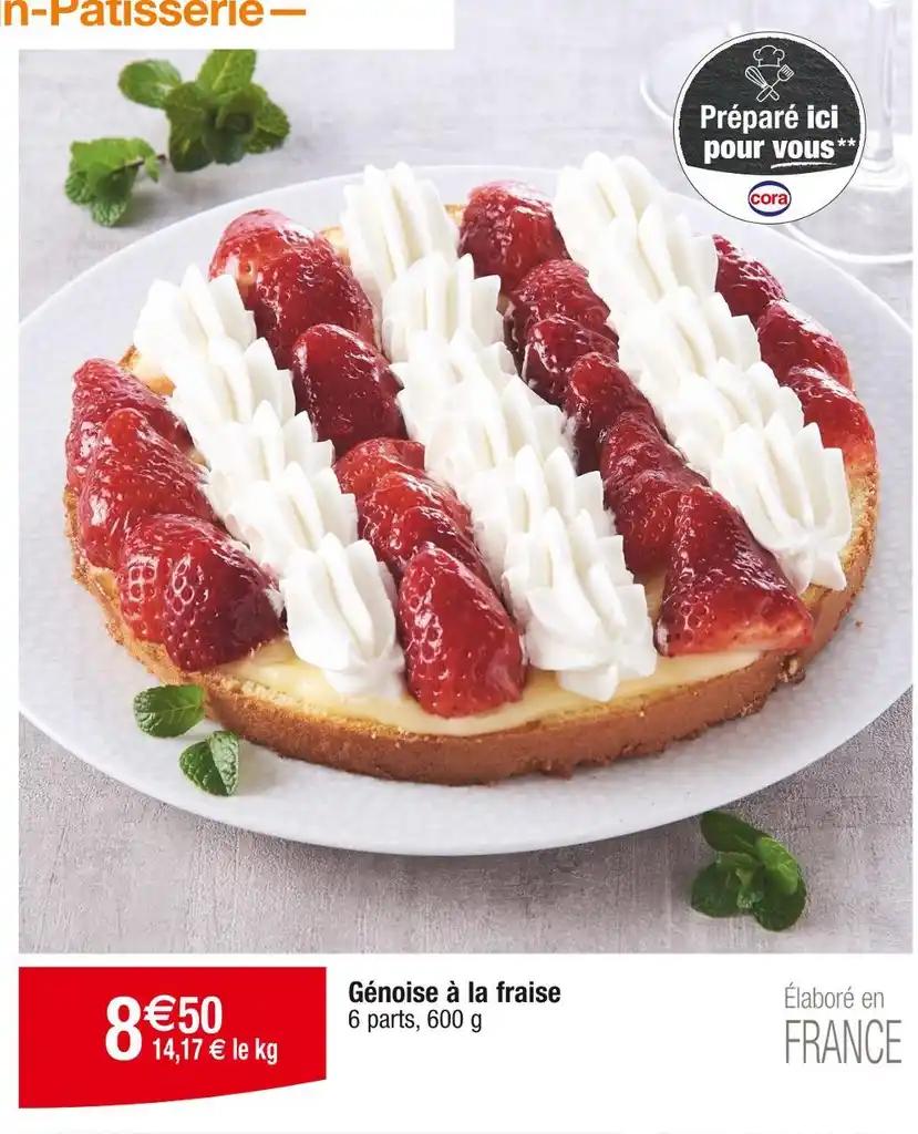 Génoise à la fraise