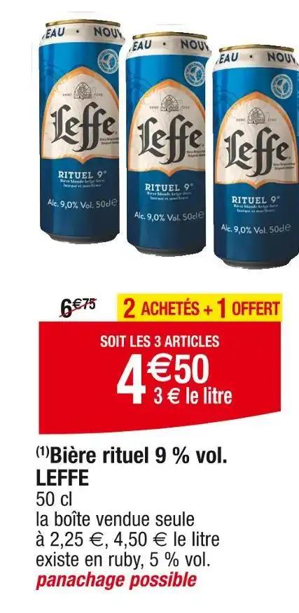 LEFFE Bière rituel 9 % vol