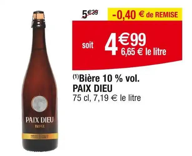 PAIX DIEU Bière 10 % vol