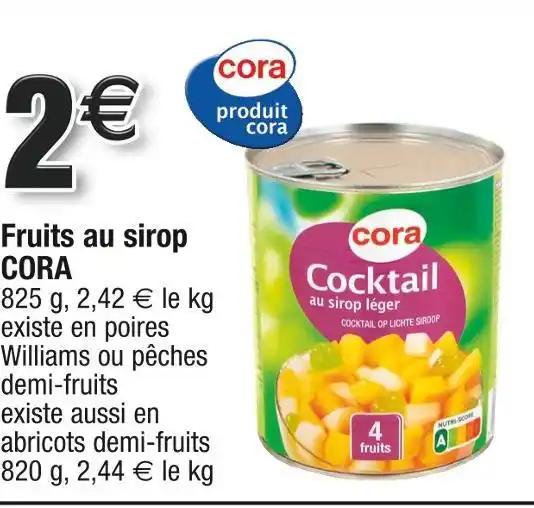 CORA Fruits au sirop