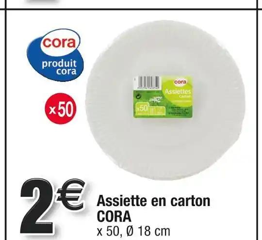 CORA Assiette en carton