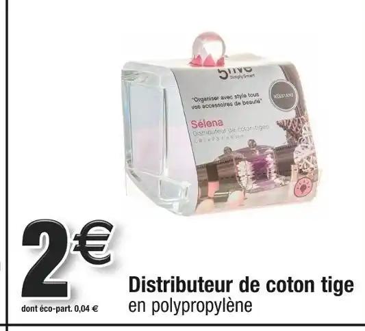 Distributeur de coton tige