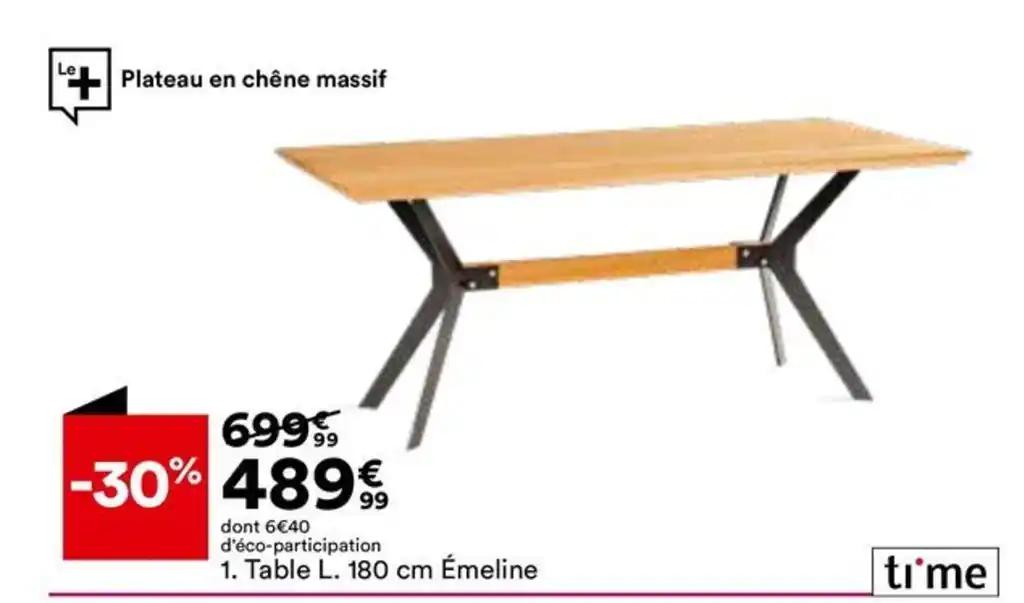 Table L. 180 cm Émeline