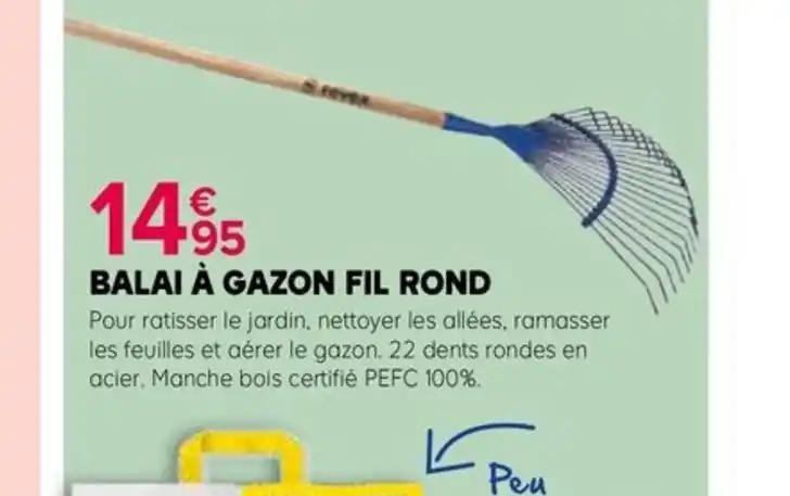 BALAI À GAZON FIL ROND