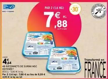 Bâtonnets de surimi