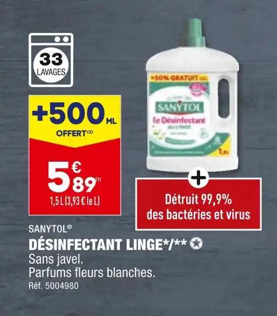 SANYTOL DÉSINFECTANT LINGE