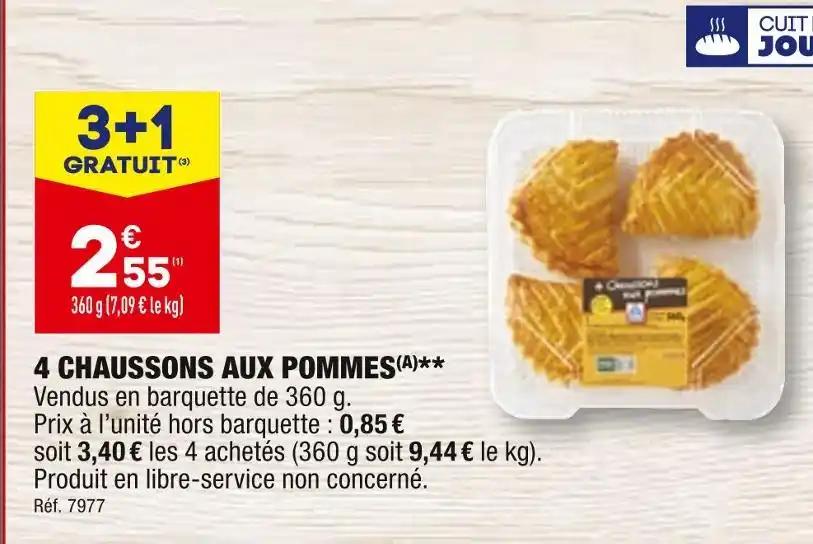 4 CHAUSSONS AUX POMMES