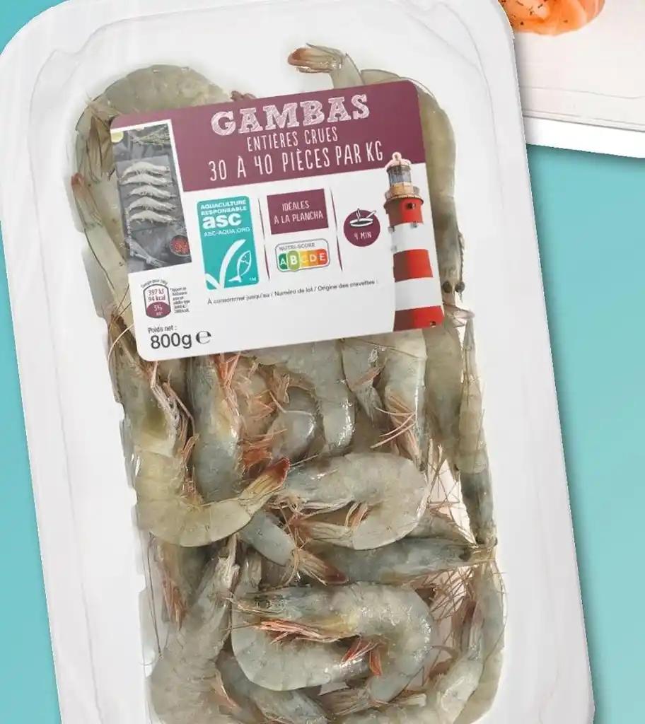 Gambas crues ASC