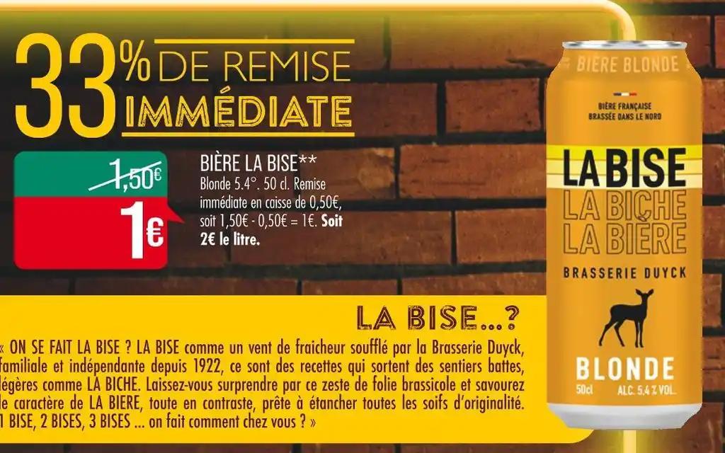 BIÈRE LA BISE