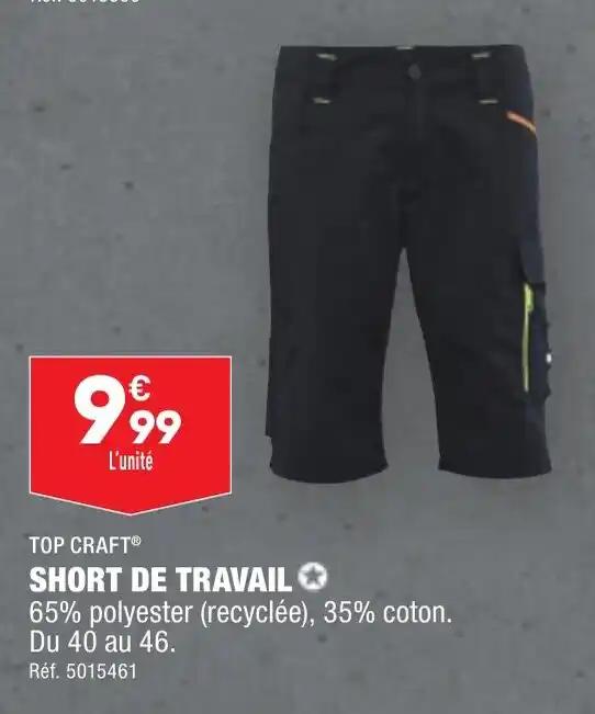 TOP CRAFT® SHORT DE TRAVAIL ✪