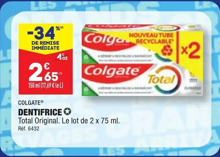 COLGATE® DENTIFRICE✪