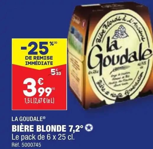LA GOUDALE® BIÈRE BLONDE 7,2°✪