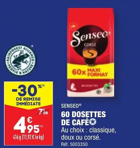 60 DOSETTES DE CAFÉ✪