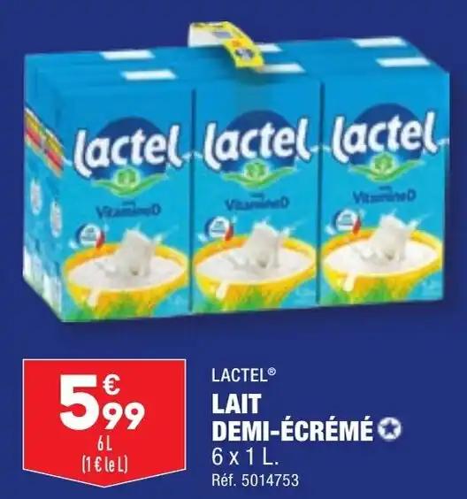 LACTEL® LAIT DEMI-ÉCRÉMÉ✪