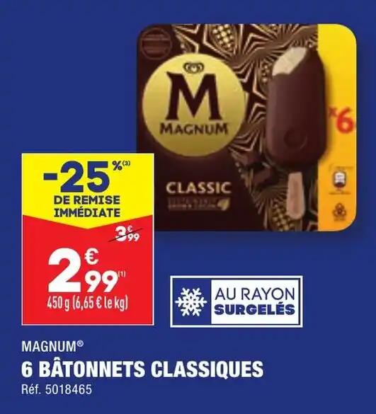 6 BÂTONNETS CLASSIQUES