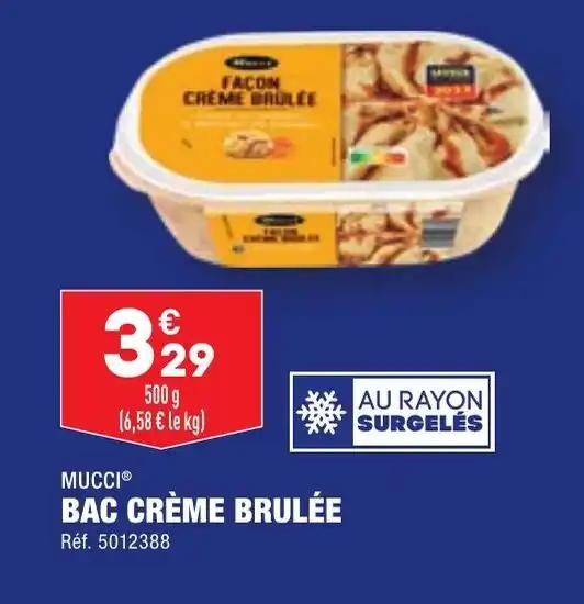 BAC CRÈME BRULÉE