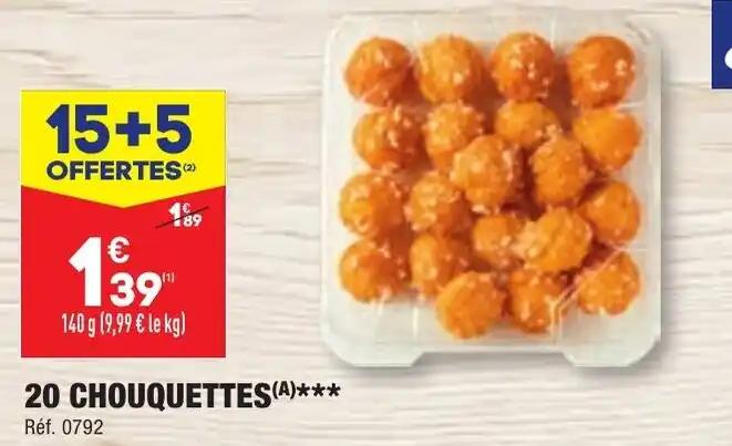 20 CHOUQUETTES (A)***