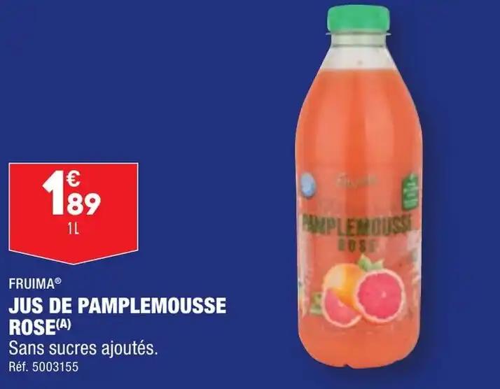 JUS DE PAMPLEMOUSSE ROSE(A)