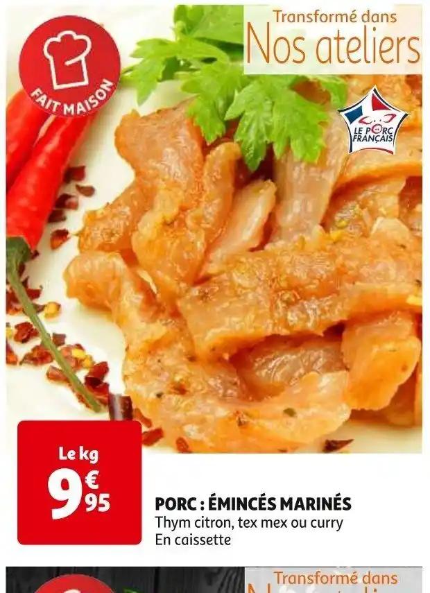 PORC : ÉMINCÉS MARINÉS
