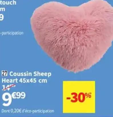 Coussin Sheep Heart 45x45 cm 145