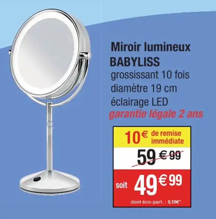 Miroir lumineux BABYLISS