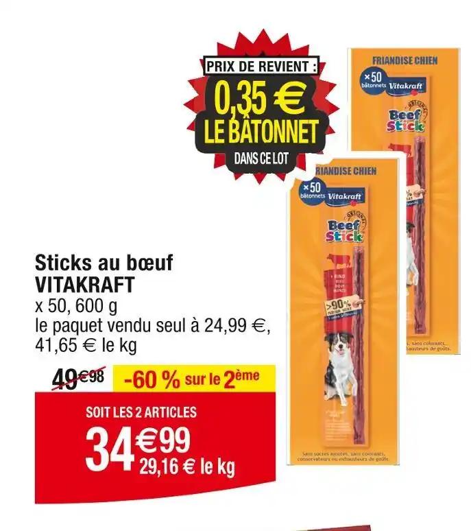 VITAKRAFT Sticks au bœuf