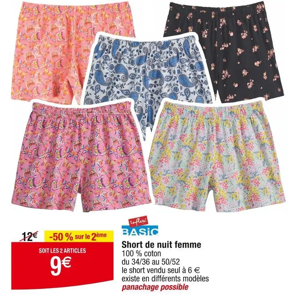 influx Short de nuit femme