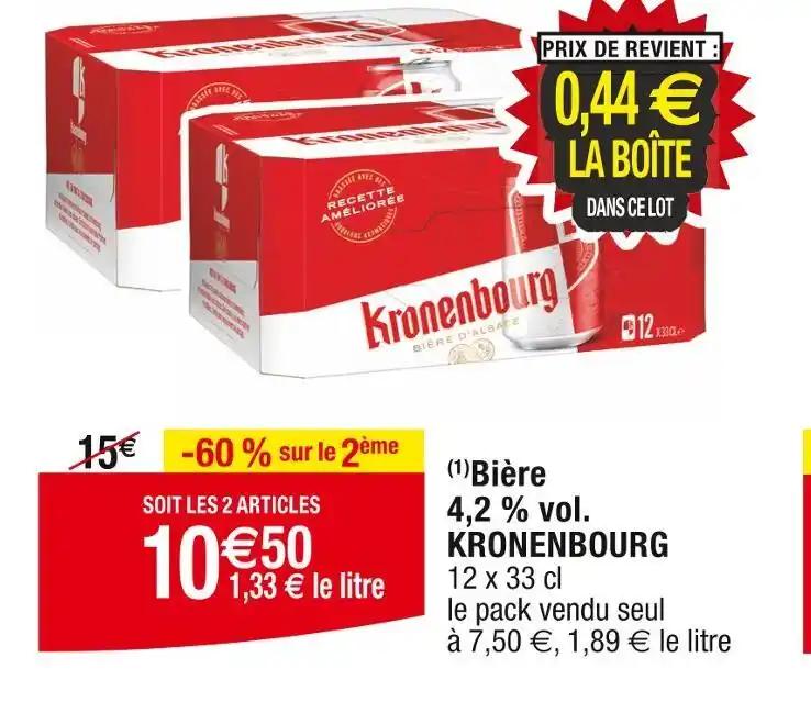 KRONENBOURG Bière 4,2 % vol