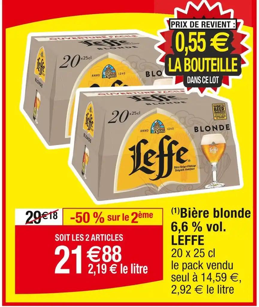 LEFFE Bière blonde 6,6 % vol