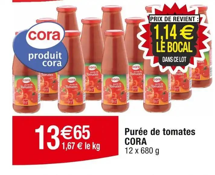 CORA Purée de tomates