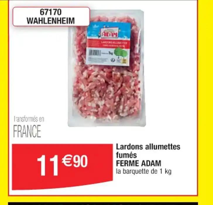 Lardons allumettes fumés