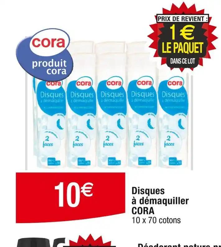 CORA Disques à démaquiller