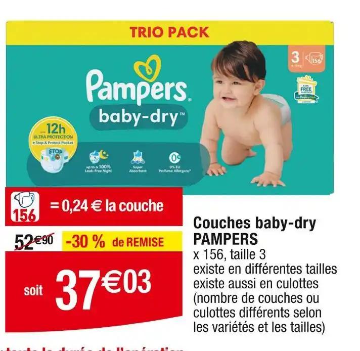 PAMPERS Couches baby-dry