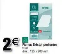 Fiches bristol perforées