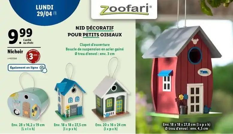 Zoofari - nichoir