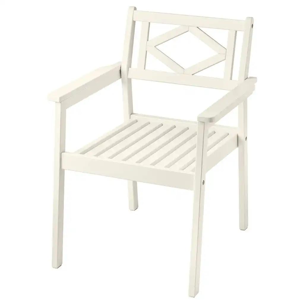 Bondholmen Chaise avec accoudoirs, extérieur, blanc/beige